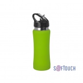 Бутылка для воды "Индиана" с покрытием soft touch, цвет зеленое яблоко