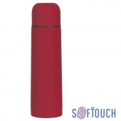Термос "Крит" с покрытием soft touch 0,5 л., цвет красный