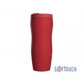 Термостакан "Монтана" с покрытием soft touch 0,4 л., цвет красный
