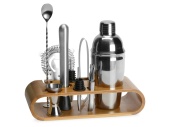 Набор для приготовления коктейлей "Bartender", серебристый, светло-коричневый