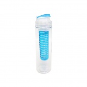 Бутылка для воды  "Fruits" с емкостью для фруктов, 0,7 л., цвет голубой