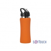 Бутылка для воды"Индиана" с покрытием soft touch, цвет оранжевый