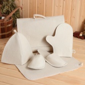 Набор для бани "Мужской", белый