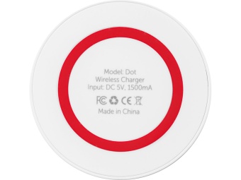 Беспроводное зарядное устройство «Dot», 5 Вт, белый/красный
