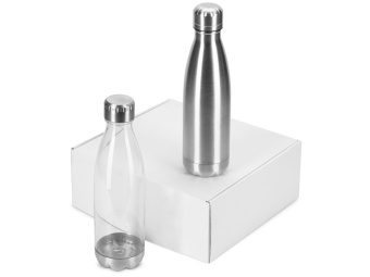 Подарочный набор с термосом и бутылкой «Bottle set», серебристый