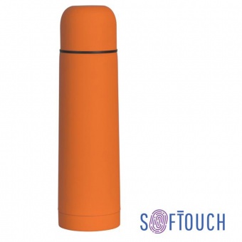 Термос "Крит" с покрытием soft touch 0,5 л., цвет оранжевый