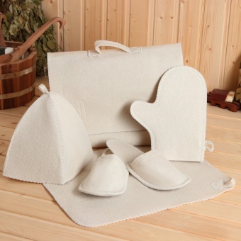 Набор для бани "Мужской", белый