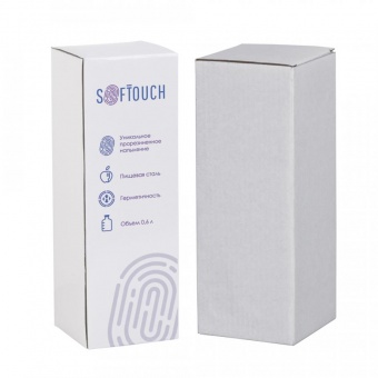 Бутылка для воды "Индиана" с покрытием soft touch, цвет бирюзовый