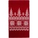 Шарф Elnik, красный с молочно-белым