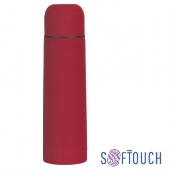 Термос "Крит" с покрытием soft touch 0,5 л., цвет красный