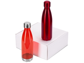 Подарочный набор с термосом и бутылкой «Bottle set», красный