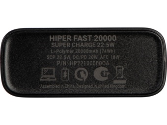 Портативный внешний аккумулятор «FAST», 20000 mAh, черный